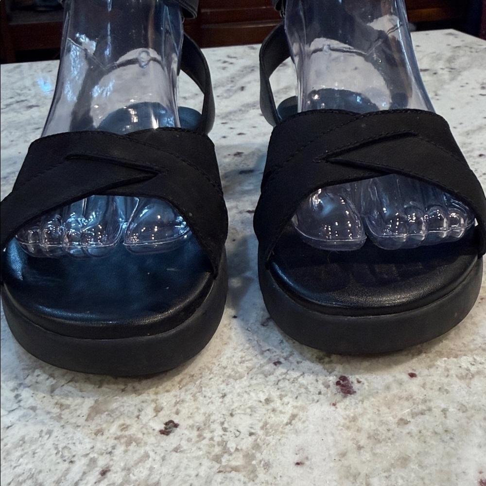 Cole Haan Black Leather Women's Sandals - Picture 2 of 7